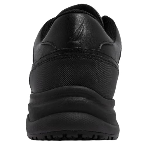 Image of Nautica Black Non Slip Slip On /Lace-Up Work Shoes, Safety Water Resistant Chef Kitchen Trabajo Zapatos Restaurant or Food Service Sneakers - Comfortable and Lightweight for Men and Women
