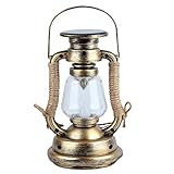Solar-Laterne im Vintage-Stil, kreativer Retro-Stil, LED-Öllampe, Licht Induktion, warmweiß, Hurrican-Lampe mit Griff für Innen und Außen, Gartenbaum, Tisch, Lesen Camping