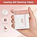 BFZMSLY 200 Pcs Hearing Aid Cleaning Wipes - Alcohol-Free Individually Wrapped Towelettes, Large 4.7