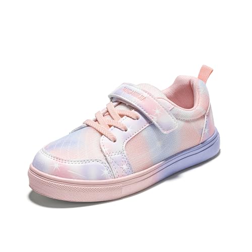 PANDANINJIA Girls Shoes Little Kids Toddler Sneakers with Hook and Loop Casual Party School Walking Footwear Shoes(Pink 10 M US Toddler) by PANDANINJIA - Used condition - US$10.32