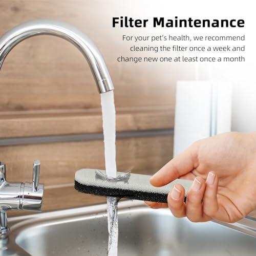 Image of Cat Water Fountain Filters, 6 Packs /Box Replacement Filters for MAILOFY WF220 Automatic Cat Water Fountain 75oz /2.2L, Activated Carbon 3-Layer Filtration to Purify Water and Remove Odors