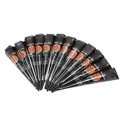 12 Conos de Pasta de Tatuaje Temporal, 25 G, Color Negro, Tinta de Tatuaje Resistente Al Agua para Colorear Rápido para Mujeres y Hombres, Tatuajes Falsos, Pintura de Arte