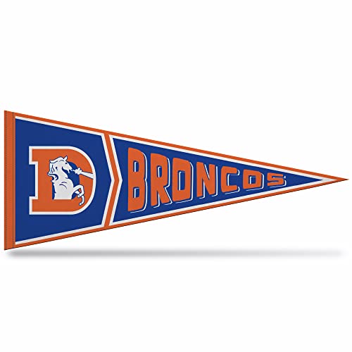 Rico Industries NFL Football Denver Broncos Retro - Alt 12 x 30 Felt Wall Dcor Pennant - Great for Home/Bed Room/Man Cave Dcor