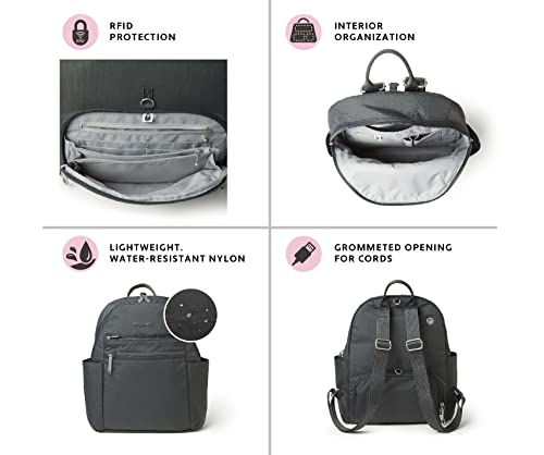 Baggallini Womens Securtex® Anti-Theft Vacation Backpack, Black, One Size Us #TOP2