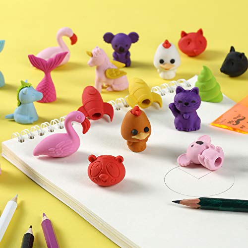 Mr. Pen- Animal Topper Erasers, 22 Pack, 8 Pack Take Apart Animal Erasers, Pencil Toppers, Pencil Erasers Toppers For Kids, Eraser Tops, Cap Erasers For Pencils, Fun Erasers Kids, Pencil Top Erasers #TOP4