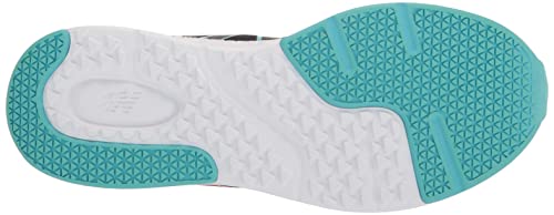 New Balance Tênis de corrida infantil DynaSoft 545 V1 com cadarço, Preto/toranja/verde-água, 3.5 Wid