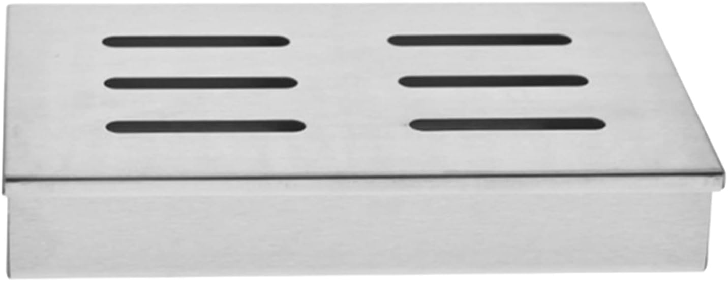 Xiaokeis Smoker Box,Grill Smoker Box,Stainless Steel Rectangle Smoke Box for Gas Grill,Wood Chip Charcoal Smoker Box,Universal Smoky Flavor Grill Accessories,for Home Outdoor Camping(Silver) : Patio, Lawn & Garden