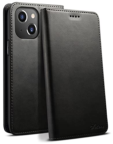 SINIANL Compatible with iPhone 13 Case Wallet, iPhone 13 Wallet Case with Card Holder, Leather Book Folding Folio Case with Kickstand Magnetic Closure flip Cover for iPhone 13 6.1 inch Black