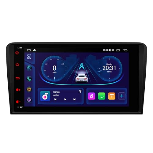 XTRONS Android 14 Autoradio für Audi A3 S3 RS3 Octa Core 4+64GB 8 Zoll IPS HD Bildschirm Eingebautes 4G LTE DSP Car Play Android Auto WiFi Bluetooth GPS Optional DAB OBD TPMS DVR