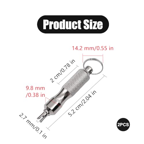 Image of 2 Pack Valve Core Removal Tool Professional Tire Valve Stem Tool for Automotive Motorcycle Bicycle Repair Install Accessory