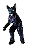 FurryWu Studio Black Wolf Fursuit Teen Costumes Caribou Full Furry Suit Fursona Kigurumi Anime