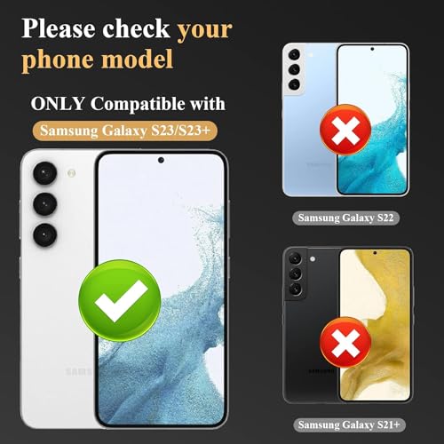 Image of Skinomi Camera Lens Protector Compatible with Samsung Galaxy S23 plus 5G [Anti-Scratch] Premium Tempered Glass Film Aluminum Alloy Lens Ring Cover, Rainbow Titanium