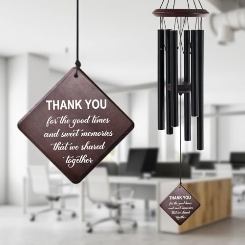 Image of Personalized Retirement Wind Chime for Women & Men, Going Away Farewell Gifts for Coworkers Teacher Boss Leader,Coworker Leaving Customized Wind Chime, Happy Retirement Gifts