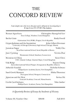 Paperback The Concord Review: V30, No. 1, Fall Book