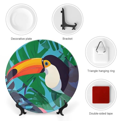 Plato decorativo de porcelana hueso estilo chino 7 pulg miniatura 3
