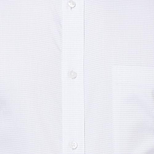 Image of Raymond Slim Fit Pure Cotton Checks Pattern Semi Cut Away Collar Formal Shirt