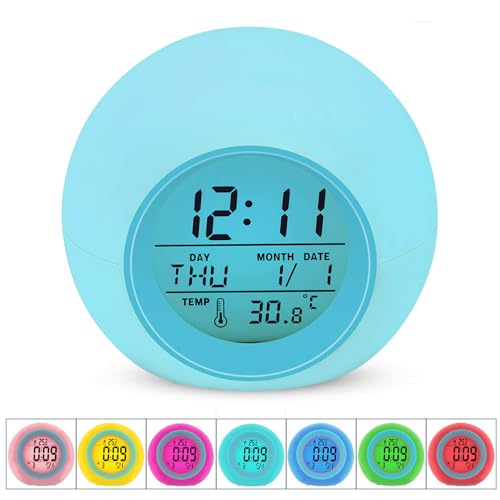 W Outwit KIDSCLOCK Kids Alarm Clock, Digital Alarm Clocks With Snooze, 7 Color Night Light thumb #8