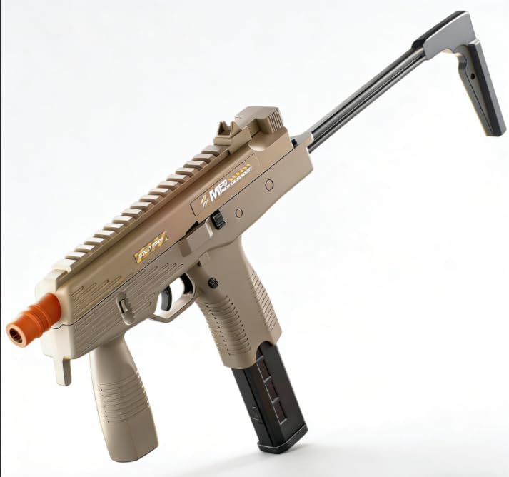 Boys Soft Ball Toy Gun MP9 Folding Stockrock, Multiple Shots, Decompression Toy for Children