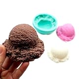 Ice cream scoop silicone mold, realistic ice cream flexible silicone mold scoop