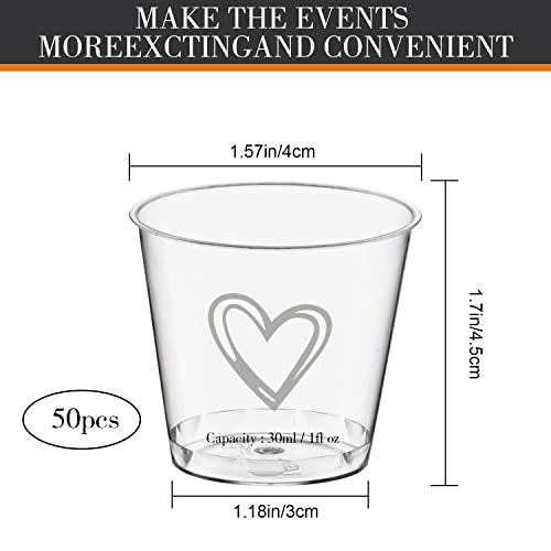 Puninoto CLEAR SHOT GLASSES 50 Pack Shot Glasses,1 Oz Plastic Shot Cups Disposable,Clear Mini Shot Glasses,Small Plastic Cups thumb #2