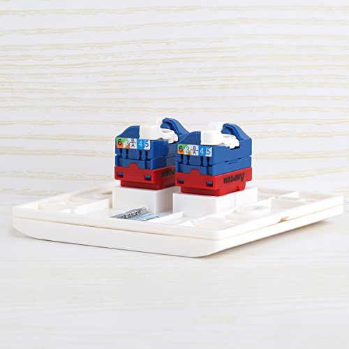 Ampcom 10-Pack Cat6 Rj45 Tool-Less Keystone Jack, No Punch Down Tool Required Utp Module Connector Red #TOP5