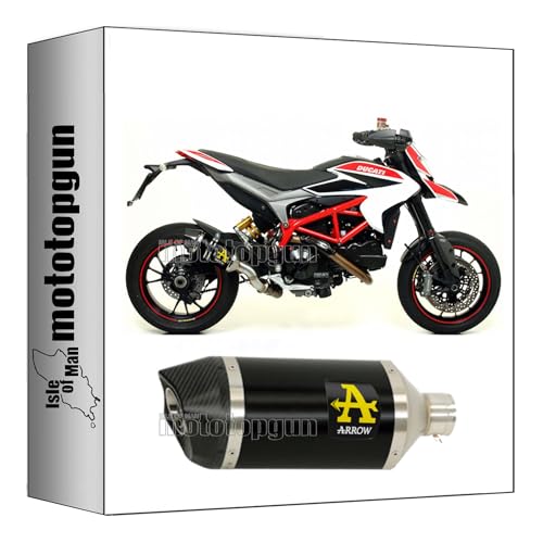 Pot echappement Arrow Race-Tech alu noir pour Ducati Hyperstrada 2013-2015
