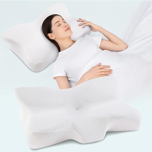 Silkena Memory Foam Kissen, Ergonomisches Kopfkissen, Nackenkissen Kopfkissen, Antischnarchkissen Stützendes Kissen, Geeignet für Seiten-,...