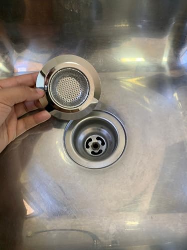 Kit 2 Ralos de Pia Inox Premium 9cm Segura Sujeiras Higiênico Previne Entupimentos em Pias de Cozinh