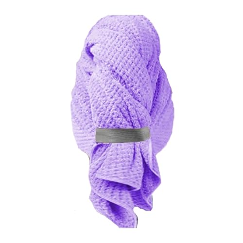 Serviette à cheveux en microfibre extra large séchage rapide et ultra absorbante avec élastique