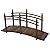 Outsunny 7.5' Fir Wood Garden Bridge Arc Walkway with Side Railings, Perfect for Backyards, Gardens, & Streams, Carbonized