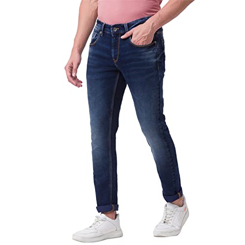Image of Spykar Men's Skinny Fit Low-Rise Casual Jeans