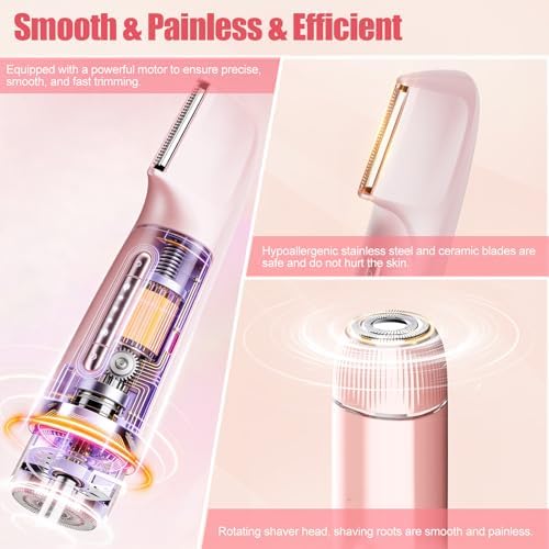Bikini Trimmer for Women 2 in 1, Dual Head Womens Electric Shaver...