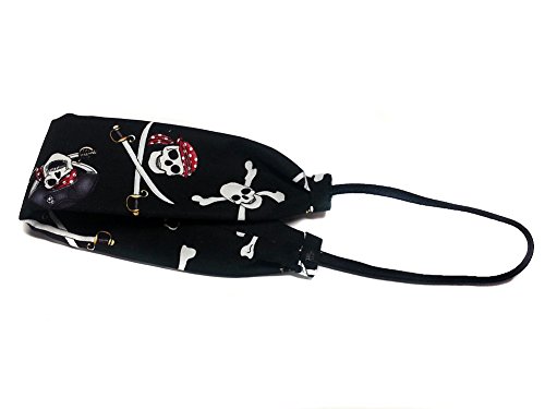 Emilyrose Couture Pirate Skull 'N Bones 2" Headband--Crossbones, Gasparilla, Costume--For Girls, For Teens, For Women #TOP18