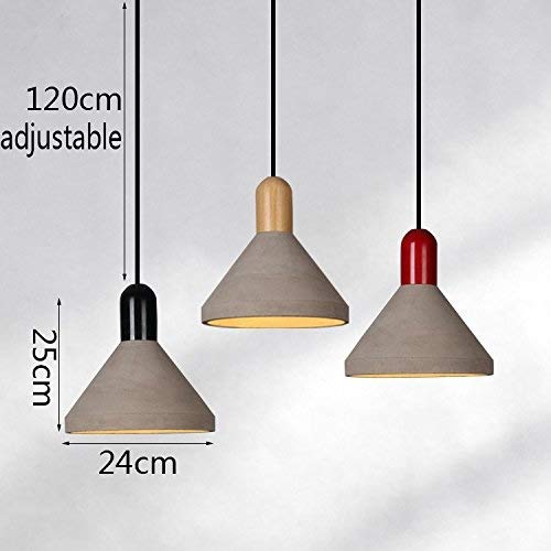 Lámpara de techo de cemento retro para iluminar barras de cocina 7