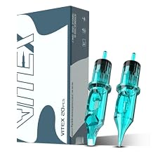 INKin Tattoo Cartridge Needles #10 Bugpin 0.3mm Round Liner 1RL Cartridges Needle, Upgraded Design Durable Tattoo Needle Cartridges with Professional Membrane for Tattooing 20Pcs 1001RL