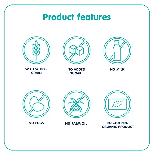 Fleur Alpine Baby Biscuits With Apple Juice - 18x2 Yummy Organic Baby Snacks for Delicious Smooth Breakfast Porridge Or Daytime Snack | Easy Whole Grain Snack Biscuits with No Added Sugar | 6 Mths