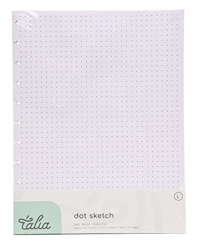 Talia Discbound Notebook Refill, Bullet/Dotted Layout, Letter (8.5x11)