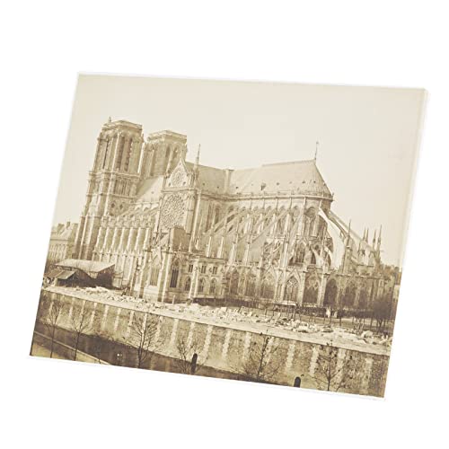 Tableau Cathedrale Notre Dame De Paris 1860 Toile Vintage 76x60 cm