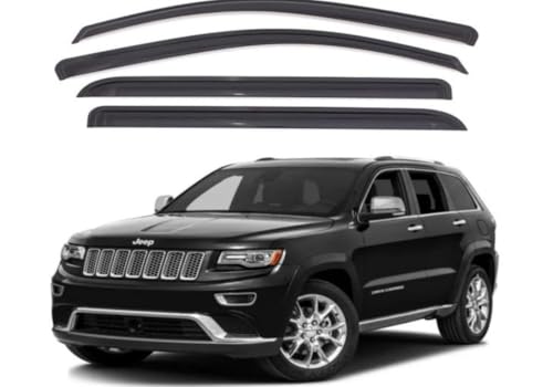 Window Sun Vent Visor Rain Guards Deflectors for Jeep Grand Cherokee 2011-2015