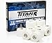 12 Pack - White Athletic Sports Tape - 1.5 Inch x 45 Feet Per Roll - 100 Percent Cotton with Zinc Oxide - Easy Tear Zig Zag Design