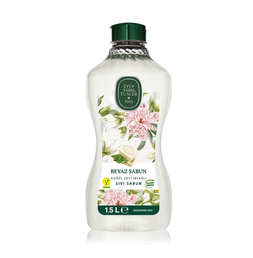 Eyüp Sabri Tuncer Doğal Zeytinyağlı Sıvı Beyaz Sabun 1.5 L