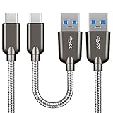 Duradero y Flexible: El cable USB C trenzado de nylon garantiza una excelente propiedad anti-torsión y a prueba de abrasión, con una vida útil probada de 3000 curvas.