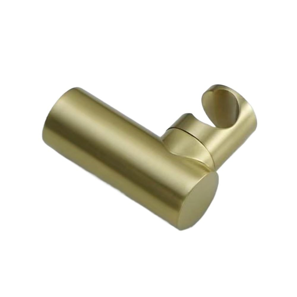Gunmetal Shower Holder Handheld Shower Support Wall Mounted Sprayer Shower Bracket Bathroom Brass Accessories Screw Install(Brushed Gold)