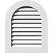 Ekena Millwork GVPRT30X3401FUN Round Top Gable Vent (35"W x 39"H Frame Size): Functional, PVC Gable Vent w/ 1" x 4" Flat Trim Frame, 30"W x 34"H