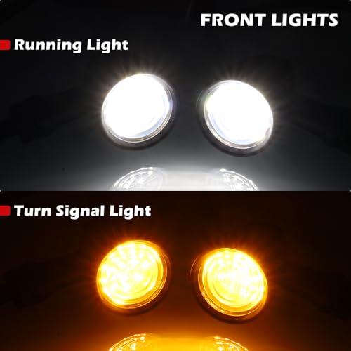 Image of TSUNG Universal Motorcycle SMD LED Turn Signals 12V Brake Tail Lights Running Lights for Cruiser Chopper Bobber Cafe Racer Street Bike (4PCS-Black)