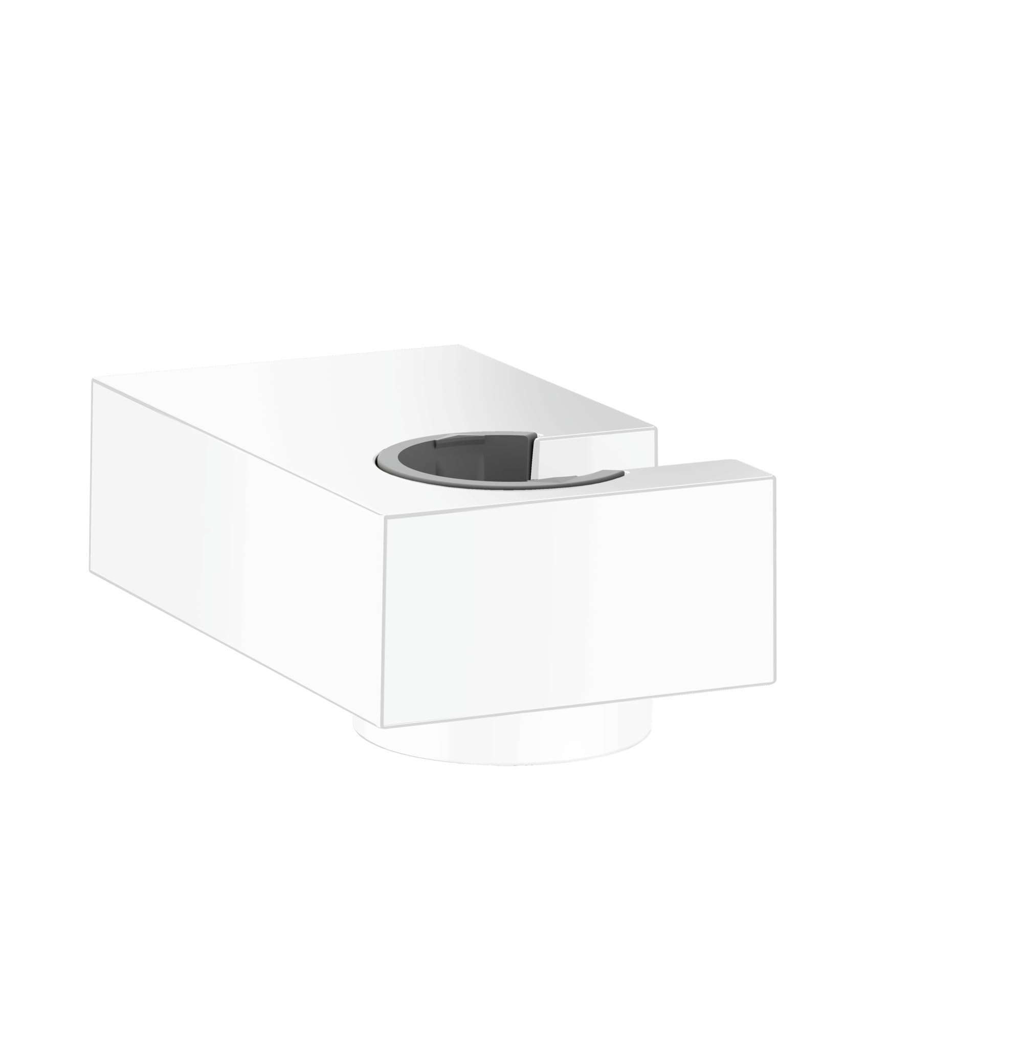 Support de pommeau de douche blanc mat hansgrohe pour salle de bain zen