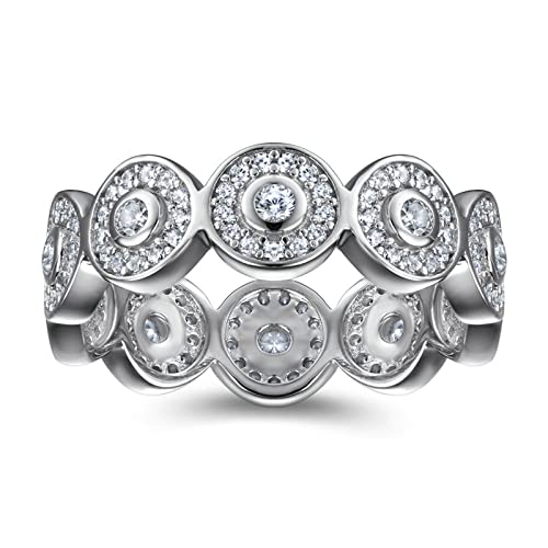 Bague en argent véritable pavée de zirconium : l'éclat prestigieux