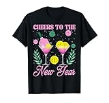 Saludos al Año Nuevo Copa de champán y Pickleball NYE 2026 Camiseta