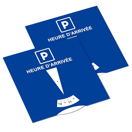 kinoco Lot de 2 Disque Bleu de Stationnement Horodateur Europeen Stationnement - Accessoires Auto
