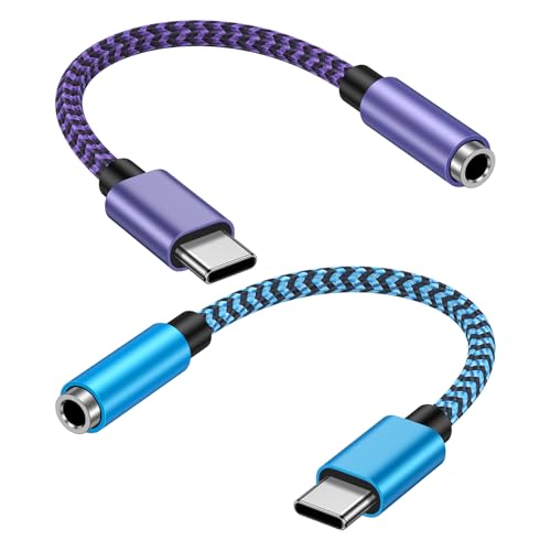 USB Type C - 3.5mm �w�b�h�z���W���b�N �I�[�f�B�I�A�_�v�^�[ Samsung Galaxy S25 S24 S23 Ultra FE�A2�p�b�N USB C - Aux ���X�I�[�f�B�I�h���O���P�[�u���R�[�h iPhone 17/17 Pro
